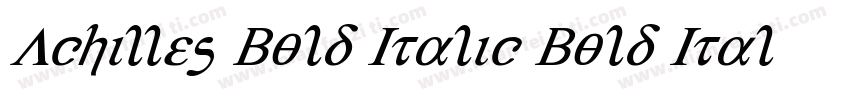 Achilles Bold Italic Bold Italic字体转换